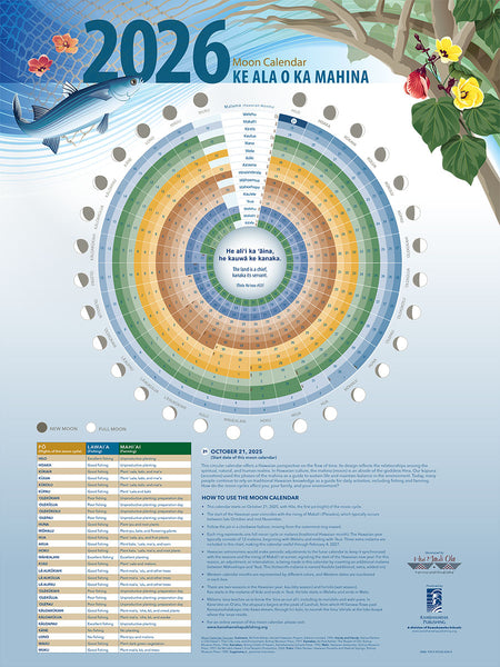 2026 Ke Ala o ka Mahina / Moon Calendar